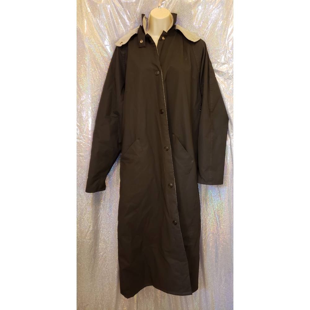 Totes Mid-Length Jacket Size Medium in Black with Gray Fleece Lining
